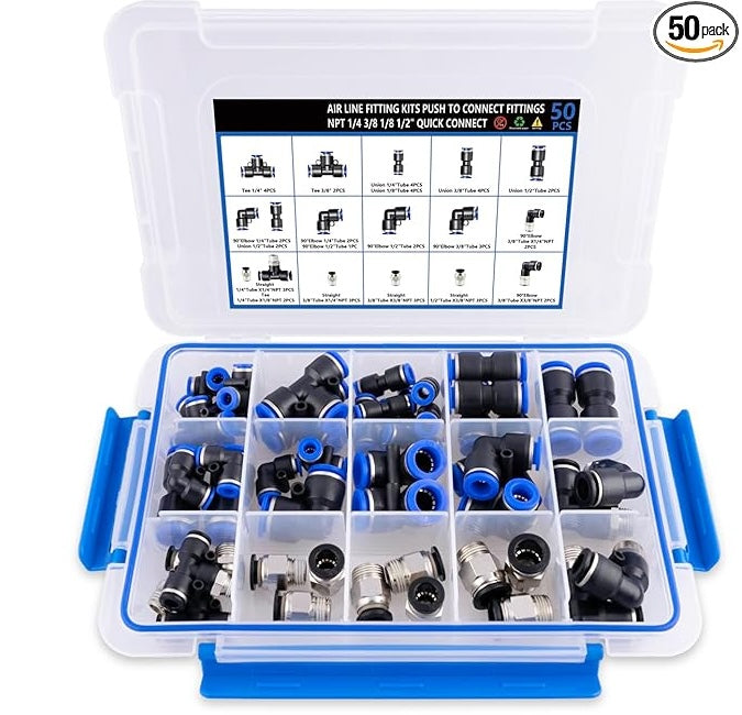 50 PCS Plastic Quick Connect Fittings